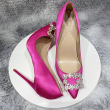 Rose Pink Satin High Heel