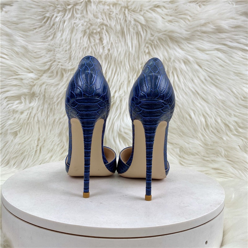 Fashion Blue Pumps For Women, Faux Pearl Decor Point Toe Stiletto Heeled  Ankle Strap Pumps | SHEIN