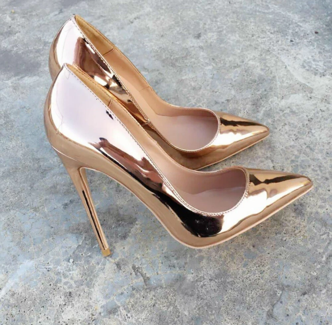 Champagne Gold Patent Leather Pumps – Sherilyn Shop