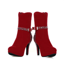 Party Calf Boots with Crystal