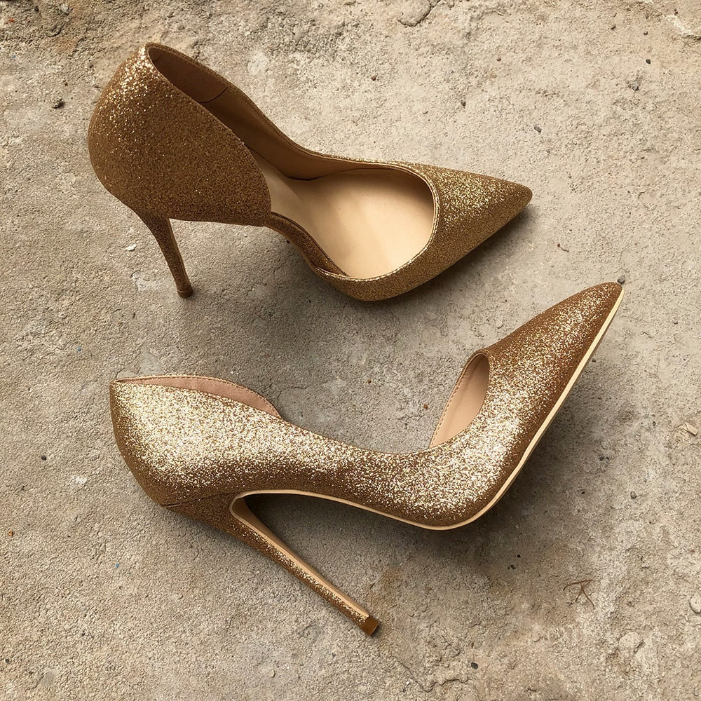 Glitter Strappy Platform Heel | Nasty Gal