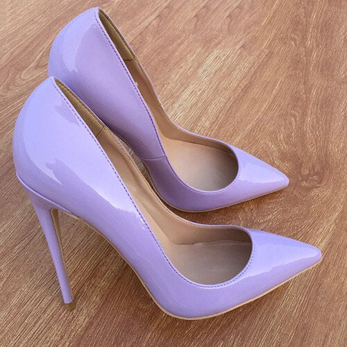 Purple Classic Pumps Shoes Purple 12cm Heels / 8.5